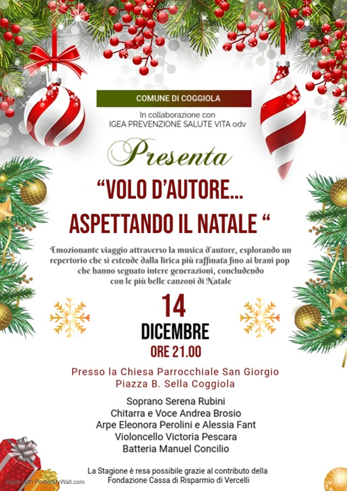 "Volo d`autore... aspettando il Natale"